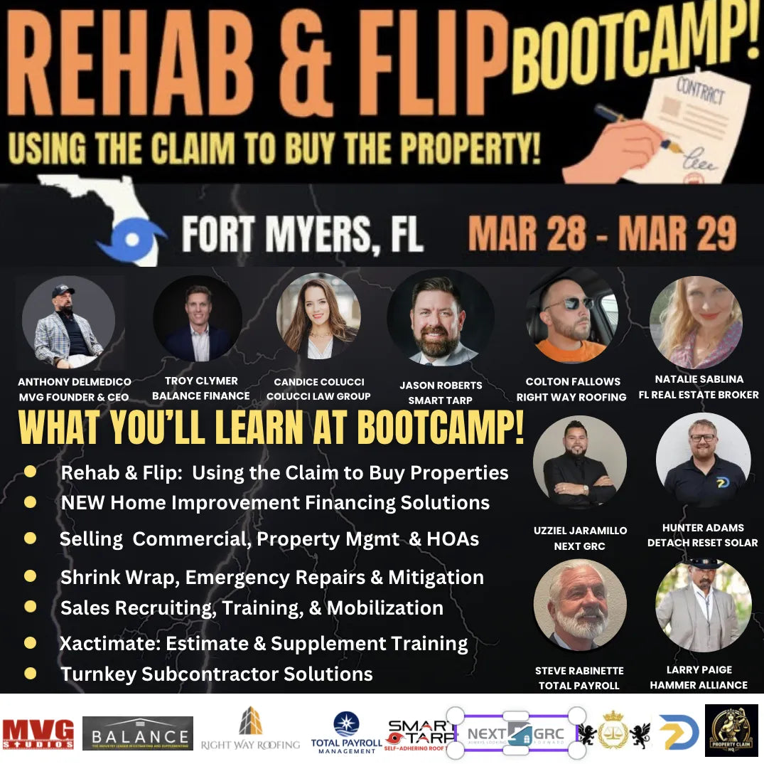 REHAB & FLIP 2-DAY BOOTCAMP (includes breakfast, lunch, & beverages)